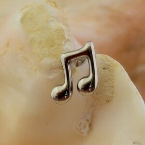 16G Music note internally threaded labret stud 8mm NWT